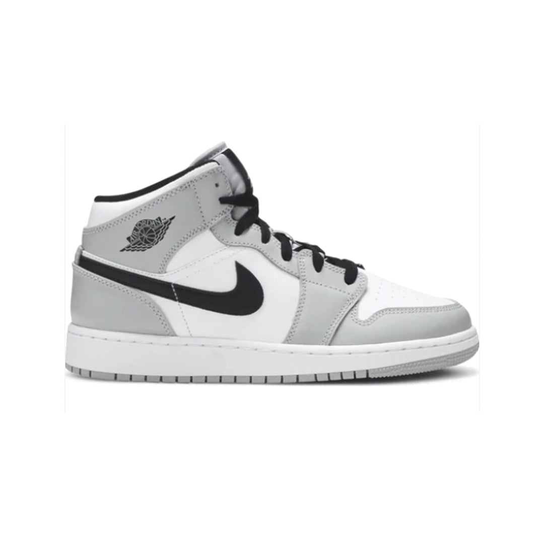 Air Jordan 1 Mid GS-Light Smoke Grey