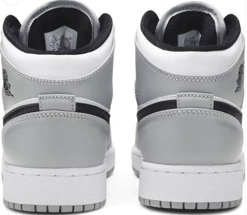 Air Jordan 1 Mid GS-Light Smoke Grey