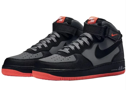 Air Force 1 Mid'07-Hot Lava-Dark Grey Crimson