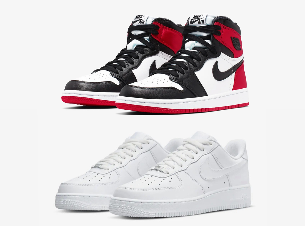 Air Jordan 1 Black Toe X Air Force 1