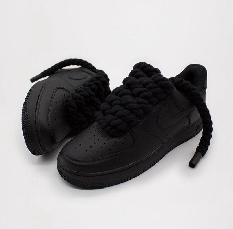 Air Force 1 Black “Rope Laces