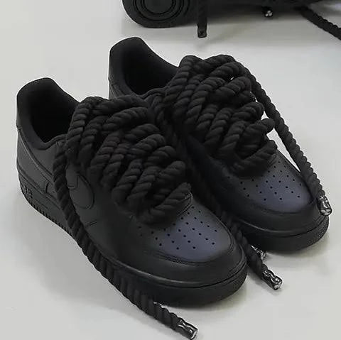Air Force 1 Black “Rope Laces